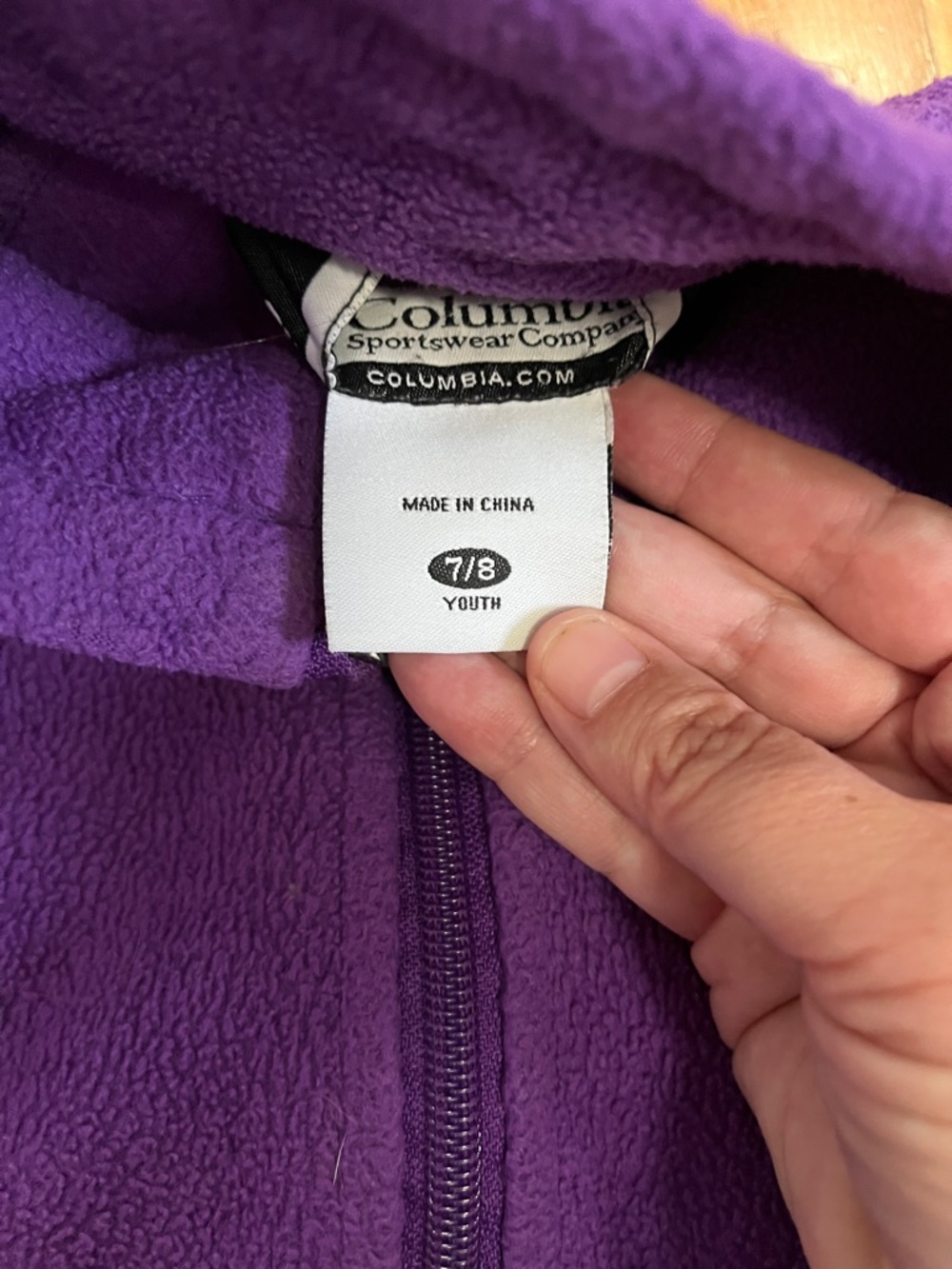 Columbia Kids Purple Full-Zip Fleece Jacket - Picture 2 of 2